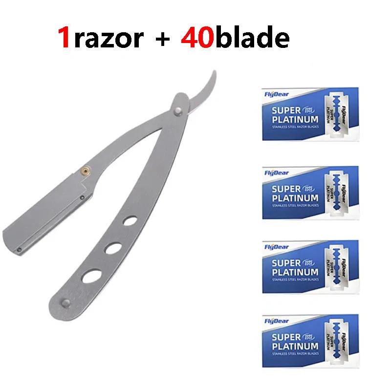 Men Professional Barber Razor Manual Shaver Straight Edge Stainless Steel Shaver Folding Shaving Shave With Blade for Daily Use