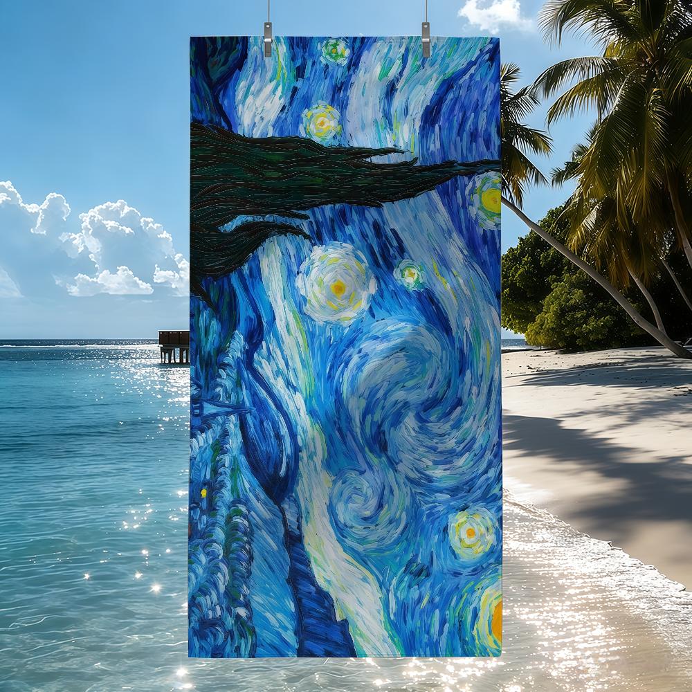 Van Gogh Towel Quick Drying Beach Towels Are Suitable For Swimming Pools Camping Yoga And The Gym