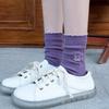 5 Pairs of Women's Autumn and Winter Lace Preppy Cute Cartoon Wooden Ear Edge Cotton Tube Pile Socks