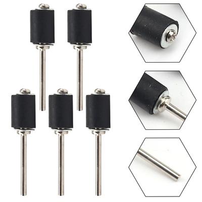 5pcs Rubber Mandrel Drum Rubber Mandrel 3.17mm Shank Drum Sanding Sandpaper Rubber Drum Mandrel For Rotary Tool Dremel Access