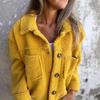 2024 Autumn/Winter Turn-Down Collar Single-Breasted Lambswool Coat