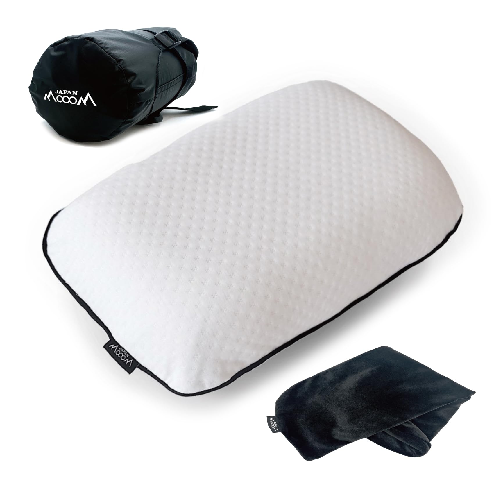 

Travel Camping Pillow with Compression Memory All Sleeping in Compact [MoooM JAPAN] & Bag, 2-Way, Foam, Seasons, Outdoor, Camping, Car, Tent, Travel,