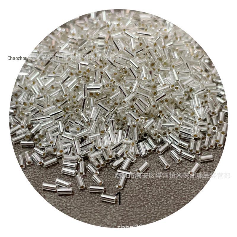 1.5x3mm Miyuki Japanese Glass Tube Beads for DIY Embroidery - Gold/Silver