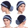 Satin Flower Fashion Head Wrap Shawl Turban Hat Indian Hats Women Headscarf Muslim Hijab Caps