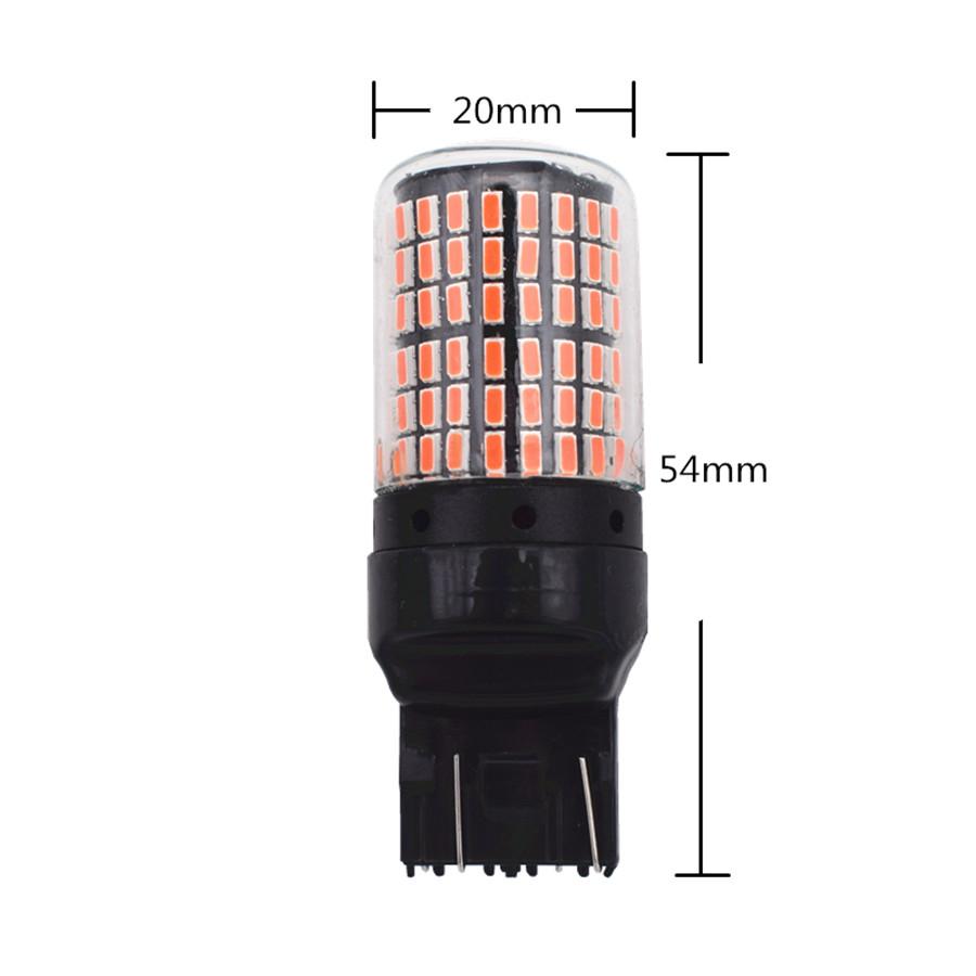 2pcs T20 7443  3014 144SMD Red LED Canbus Taillight Flashing Strobe Blinking Rea