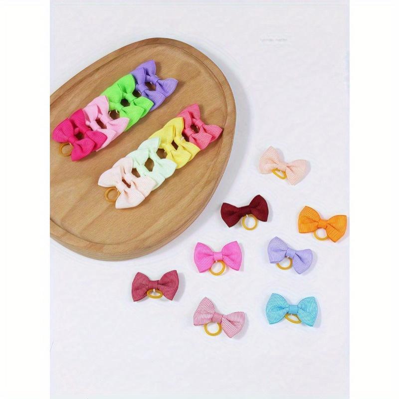 10pcs/100pcs Random Pet Hair Accessories & Hair Ties, Cute & No Damage, Suitable For Decorating Cats & Dogs