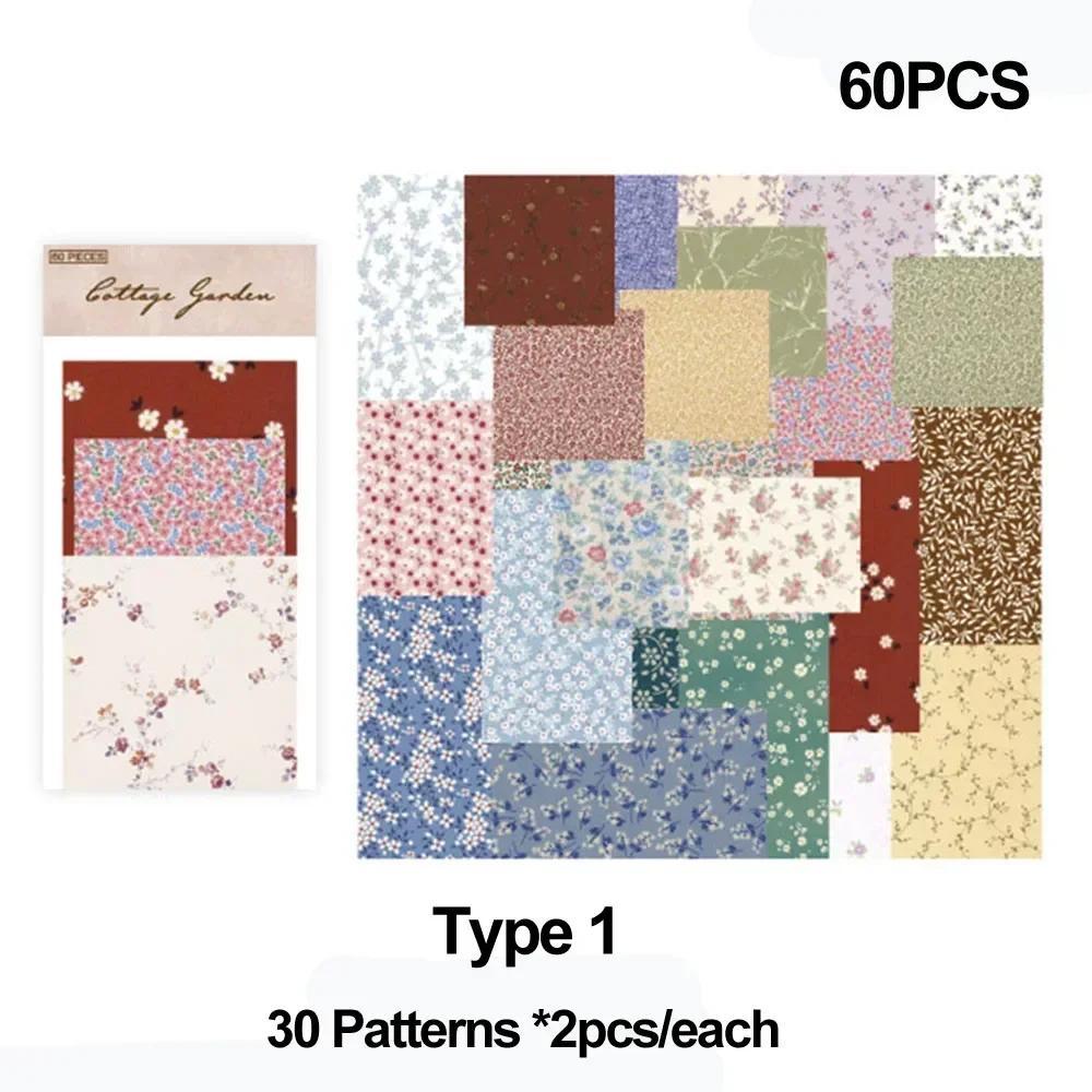 30 Pcs Scrapbooking Tissue Paper Onion Skin Kraft Paper Scrapbook Decoration Special Material Floral Collage DIY Crafts Supplies