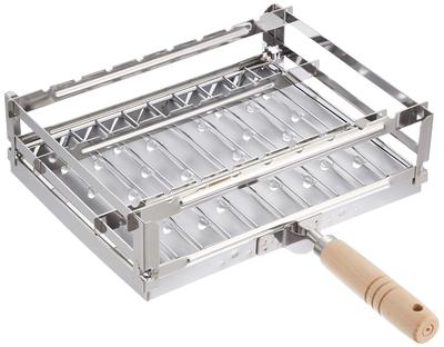 Kanda Grill Edelstahl Hergestellt in Frittieren Gegrillt Großartig zum Grillen 109059 Pfanne, Stahl, Japan, Tsubame-Sanjo, Einhandpfanne, Fisch, Aal, Silber,