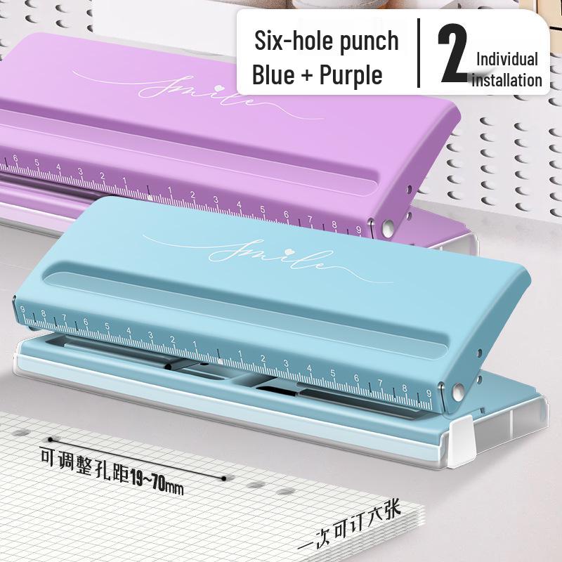 Punching Machine 9170: A6 Loose-leaf Six-hole Planner and File Round Hole Puncher