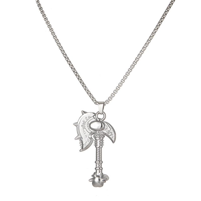 Nordic Viking Rune Axe Men's Stainless Steel Pendant Necklace