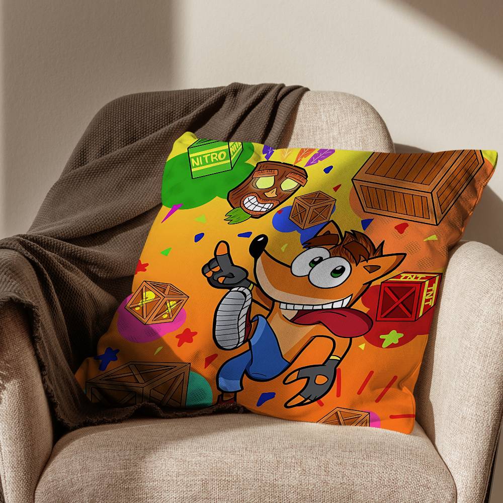 

naughty game Crash Pillow Case Pillow Case Living Room Sofa Cushion Cover Suitable For Home Bedroom Room Decoration 30x30cm
