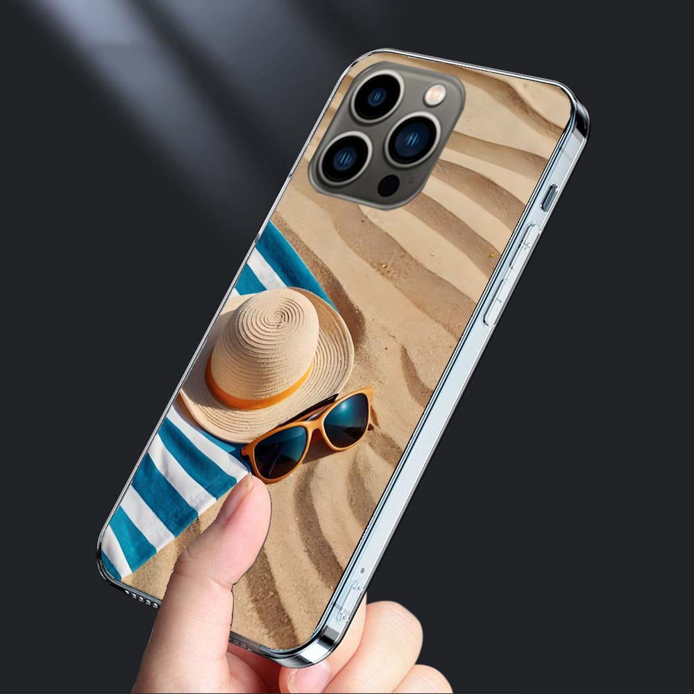 Summer Vibe Sea, Beach, Sand Phone Case For Iphone 16E 15 Pro 14 Plus 17E 16 17 Pro Max Air 11 12 13 Mini Shockproof Capa Cut