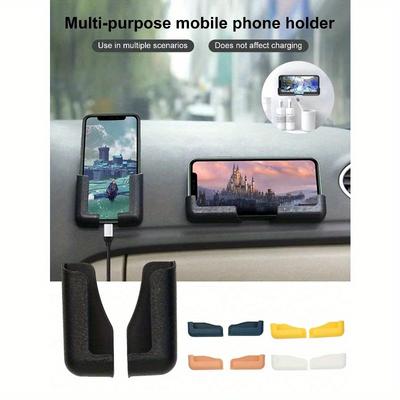 Multifunction Car Phone Mount Cell Phone Holder Lightness Portability No Space Occupy Stand Auto Interior Accessories Compatible With IPhone