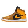 Air Jordan 1 Mid Chutney Women Sneakers Gold Black White BQ6472-700