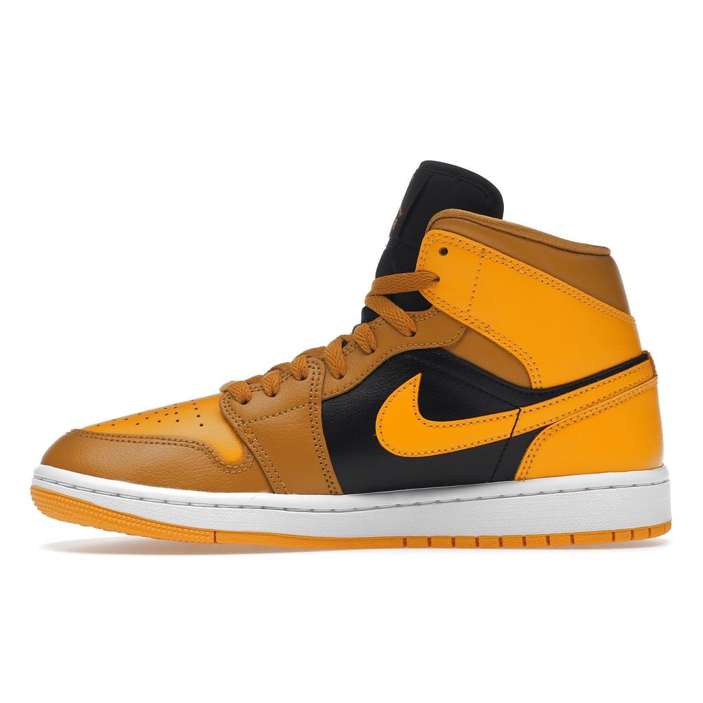 Air Jordan 1 Mid Chutney Women Sneakers Gold Black White BQ6472-700