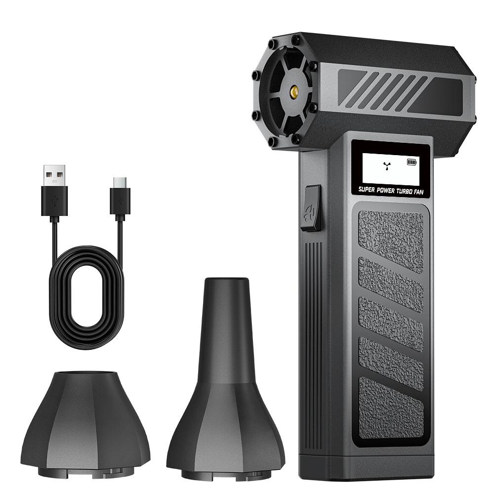 Type-C Charging Turbo Jet Fan 130000RPM Car Fan 5 Outlet Nozzles Portable Blowing Snow Cleaning Blower Tool Electric Air Duster