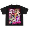 Mode Beroemde Zanger Poster Print Patroon Korte Mouw Katoen Sport T-shirt Casual Losse Top Unisex