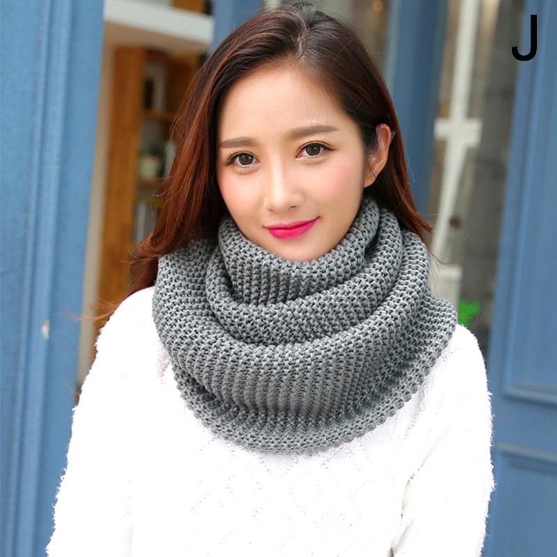 Women Fashion Accessories Neck Warmer Ring Scarves Winter Warm Knitted Scarf 120cm Scarf