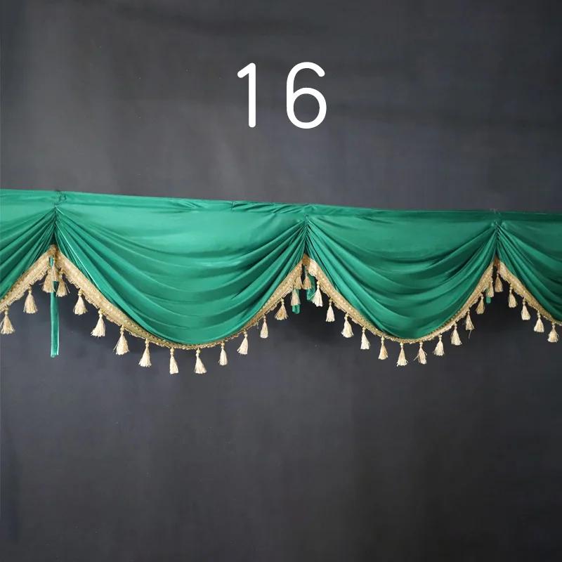 1M Detachable Curtain Ice Silk Swag for Wedding Party Stage Background Veil Home Curtain Decoration Cloth Wave Curtain Tassel