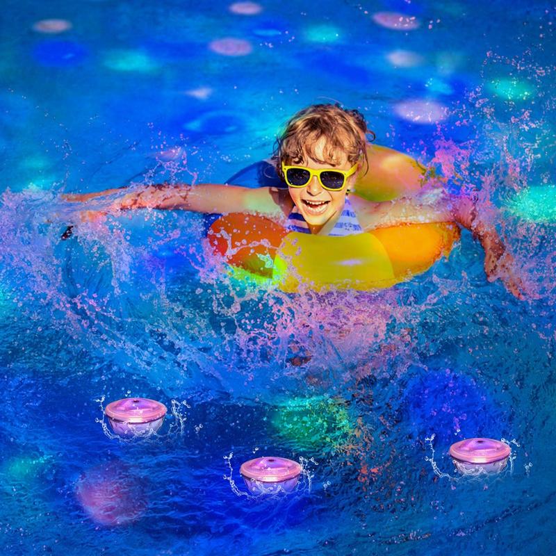 

LED Pool Lights Waterproof Light Up Pool Floats 5 Lighting Modes LED Bathtub Lighting Swimming Pond Atmosphere Lamp For Party CHINA