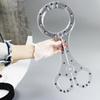 Luxury Clear Crystal Pillory Cangue Collar Neck Ring Oval Handcuffs Wrist Restraint Lock Bondage Yoke Sex Toy for Men Women