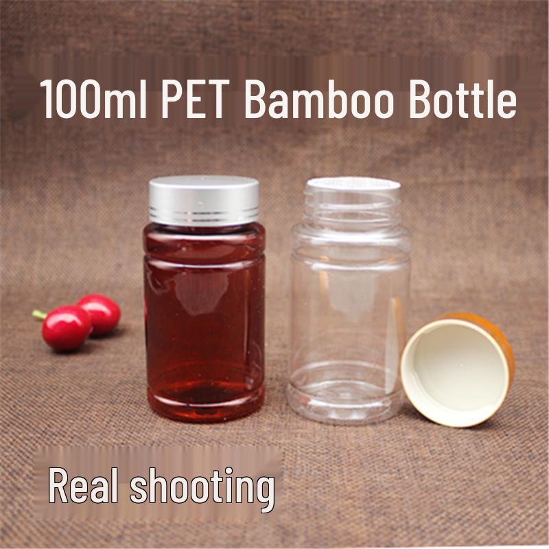 100ml Transparent Plastic Packaging Bottle for Capsules and Supplements