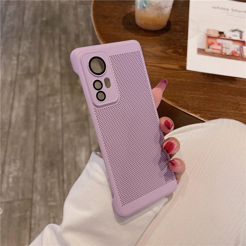 Carcasă fără cadru de disipare a căldurii cu film pentru lentile pentru Xiaomi 12 12x 12s 13 Pro Lite Civi2 Grilă de răcire respirabilă Husă tare pentru PC Protectie din spate