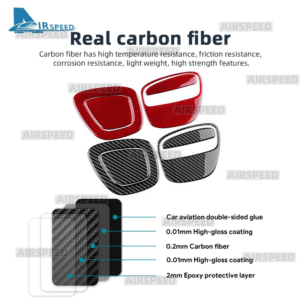 Real Soft Carbon Fiber Stickers For Mercedes Benz Smart 453 Fortwo/Forfour 2016 2017 2018 2019 Sides Car Gear Shift Panel Frame