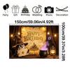Owl,Magic Potion,Magic Theme-Happy Birthday Backdrop Polyester for Photo Booth,Party Event,Indoor/Outdoor Celebrations,Wall Decor,Home Decor