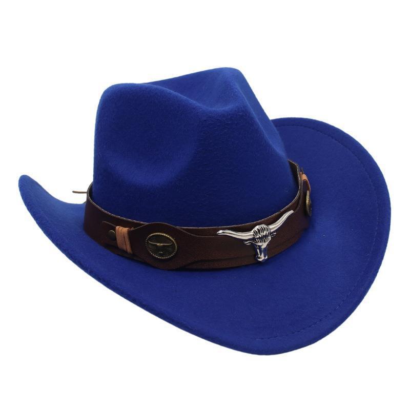 Ethnic Bullhead Felt Cowboy Hat