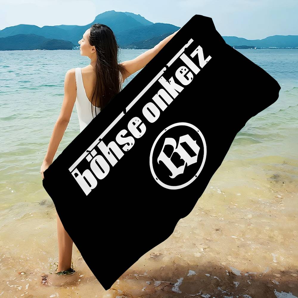 Bohse Onkelz Logo Badetuch Mikrofaser Weich Wasserabsorbierend Atmungsaktiv Für Mädchen Kinder Dekorativ Cartoon Strandtuch