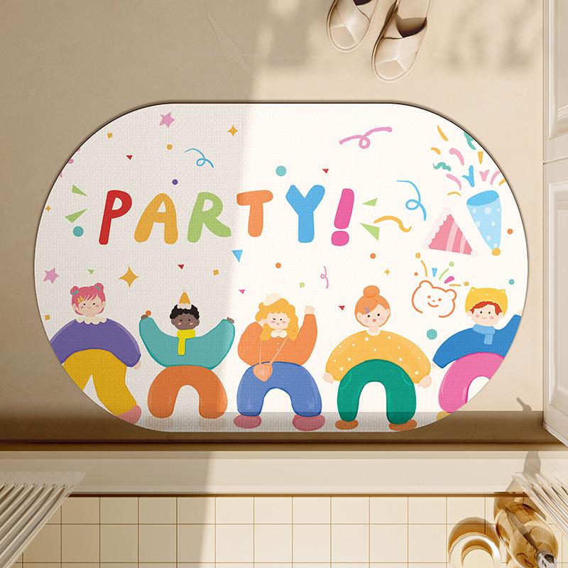 

Bathroom Floor Mat Diatom Mud Water Absorption Quick-drying Bathroom Door Anti-slip Foot Mat Toilet Bathroom Bathroom Door Mat 40 * 60cm