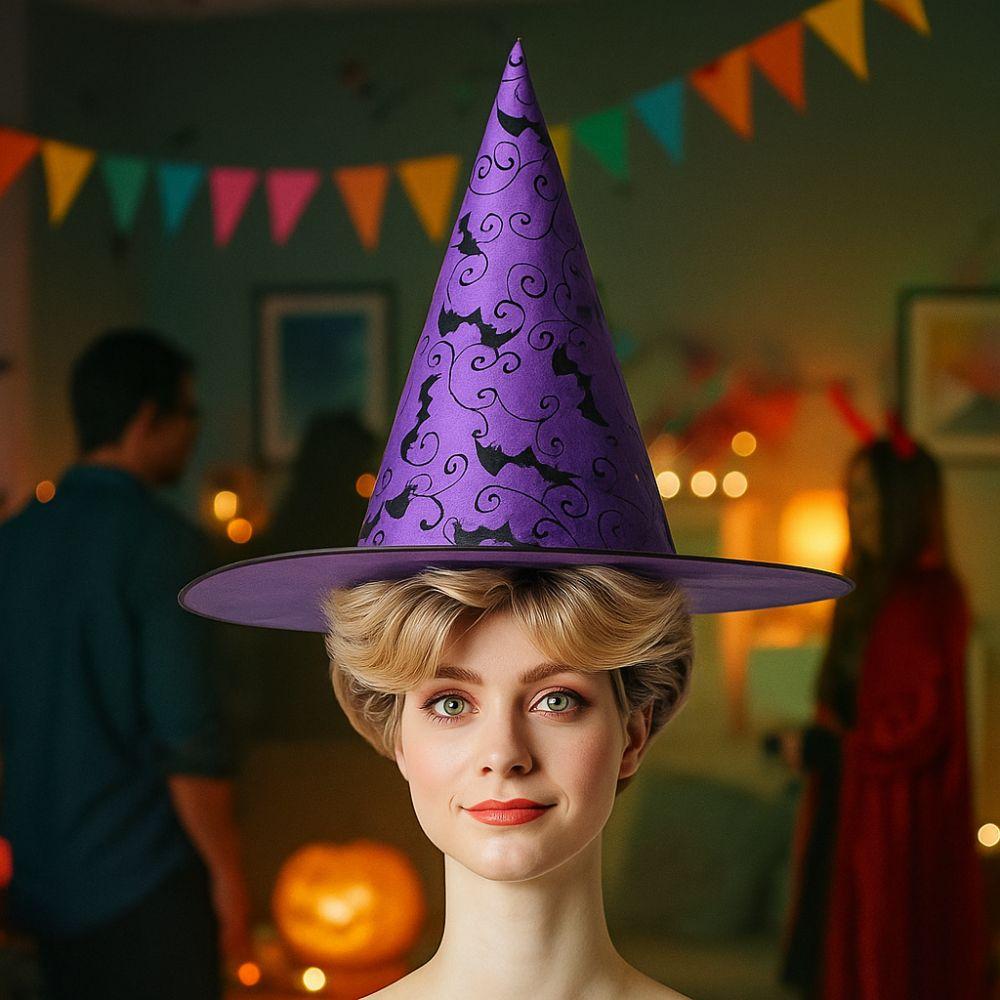 Gothic Wizard Hat Lace Veils Cosplay Hat Photography Props Halloween Witch Hat  Cosplay Event