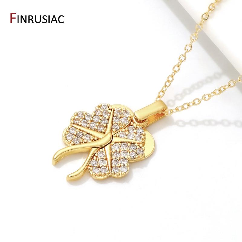 

Trendy 18K Gold Plated Brass Heart-Shaped Wings Shape Pendant Necklace For Women Zircon Charm Necklace Jewelry Party Gifts
