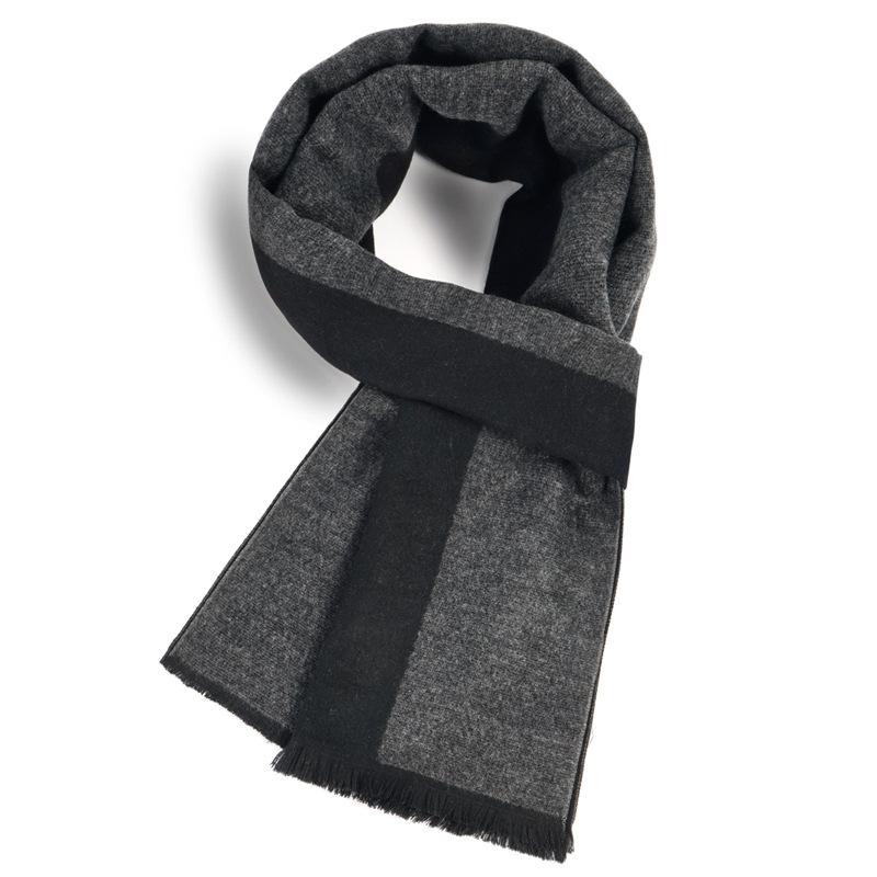 Men'S Scarves Men'S Winter Warmth Plaid Long Imitation Cashmere Men'S Scarves Custom