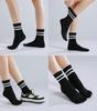 WIOIW Women's Five-Toe Socks, Sports Socks, Cotton, Durable, Perfect for Running, Commuting, and School, 3 Pairs