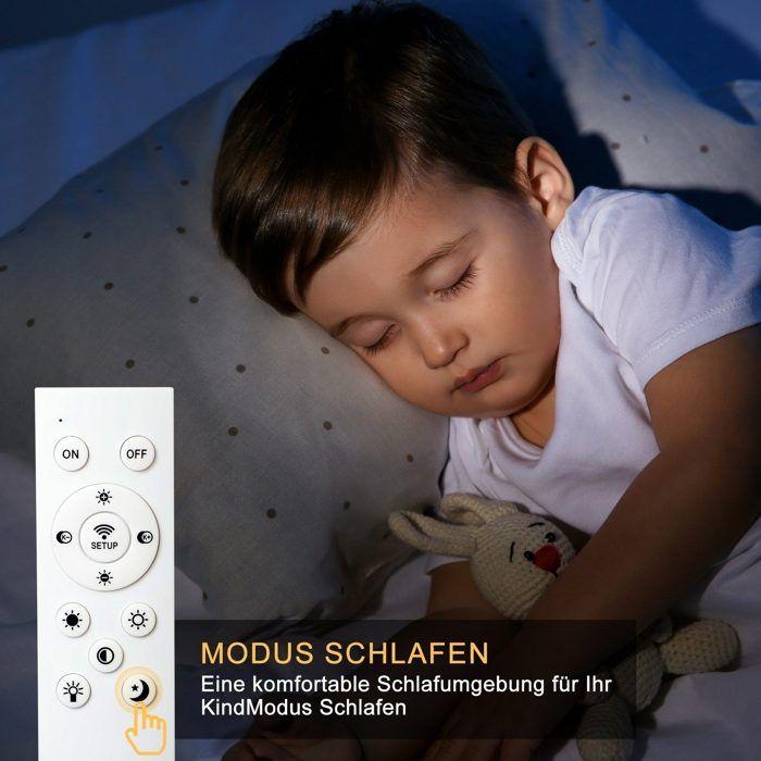 Plafonnier LED NETTLIFE Modèle 43 cm 55W Dimmable Noir/Blanc