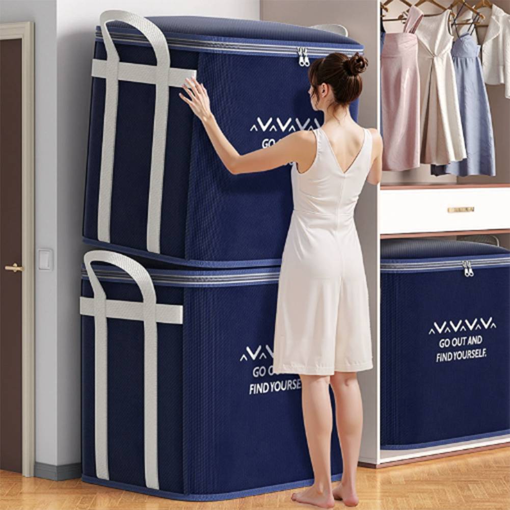 Large Capacity Storage Box for Clothing and Bedding with Heavy Duty Waterproof and Mildewproof Construction for Reliable Use