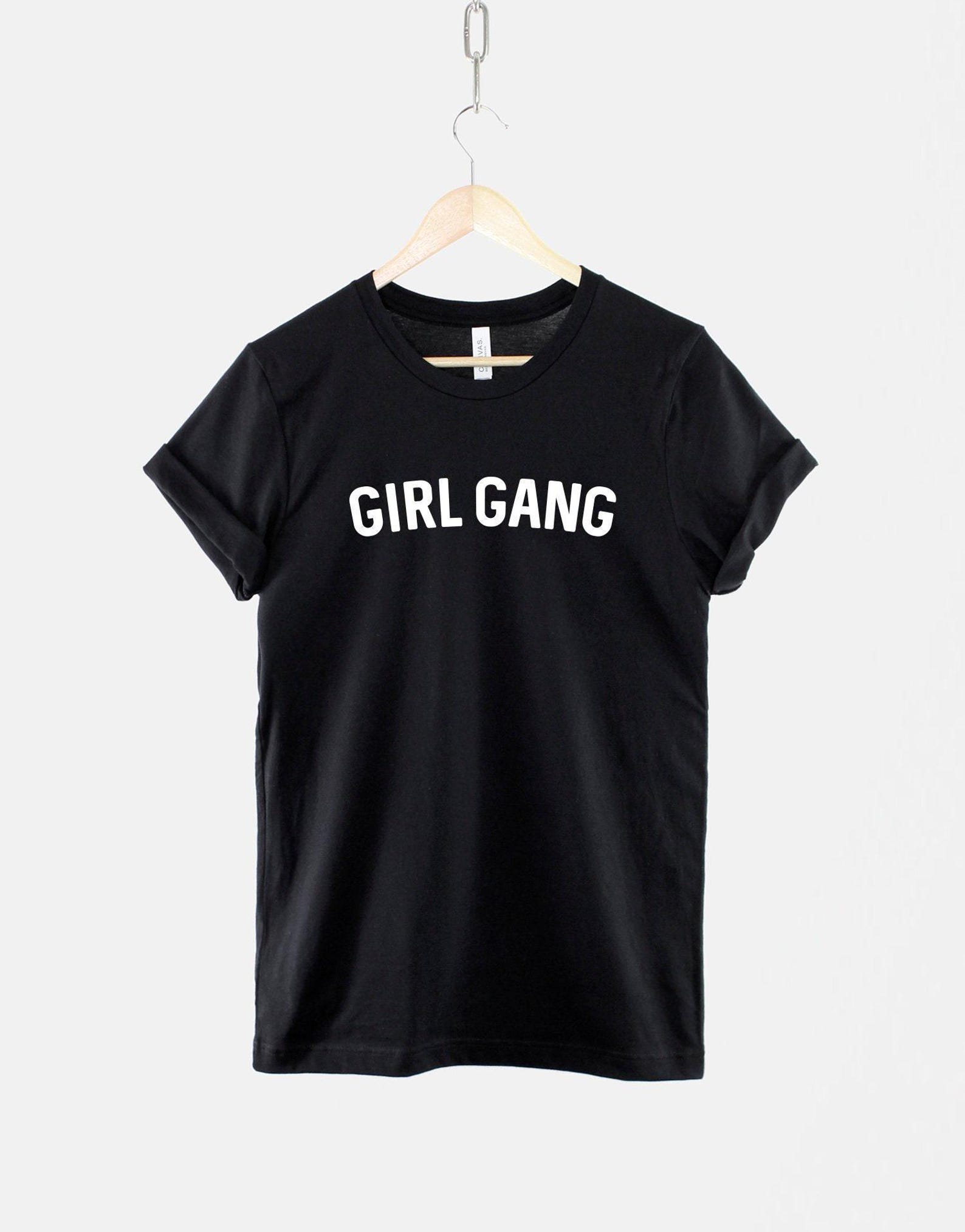 Girl Gang Feminist T-Shirt: Empowering Statement, Soft Ring Spun Cotton Tee M