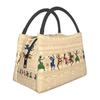 African Elements Pattern Insulated Lunch Bags Women Africa Culture Lunch Container for Outdoor Picnic Storage Meal Food Box