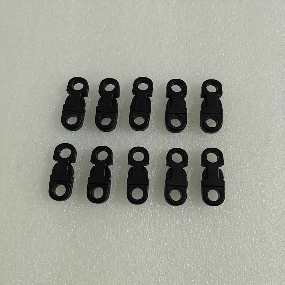 10Pcs Mini Quick Release Buckle Paracord Bracelet Clasp Plastic Carabiner Closures Fasteners DIY Craft Accessories Black 5mm
