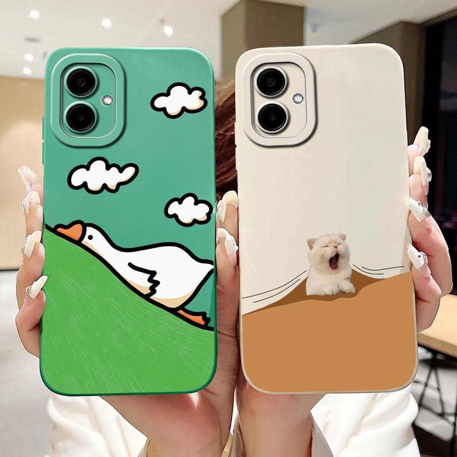 For Samsung Galaxy A06 Case SM-A065F Cute Panda Cartoon Cover Shockproof Phone Case For Samsung A06 A 06 GalaxyA06 4G Soft Shell