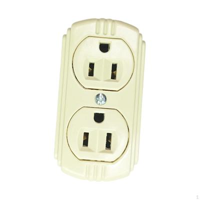Wall Outlet 15A/125V Durable, Residential Grade, Lightweight, Self Grounding Standard 3 Prong