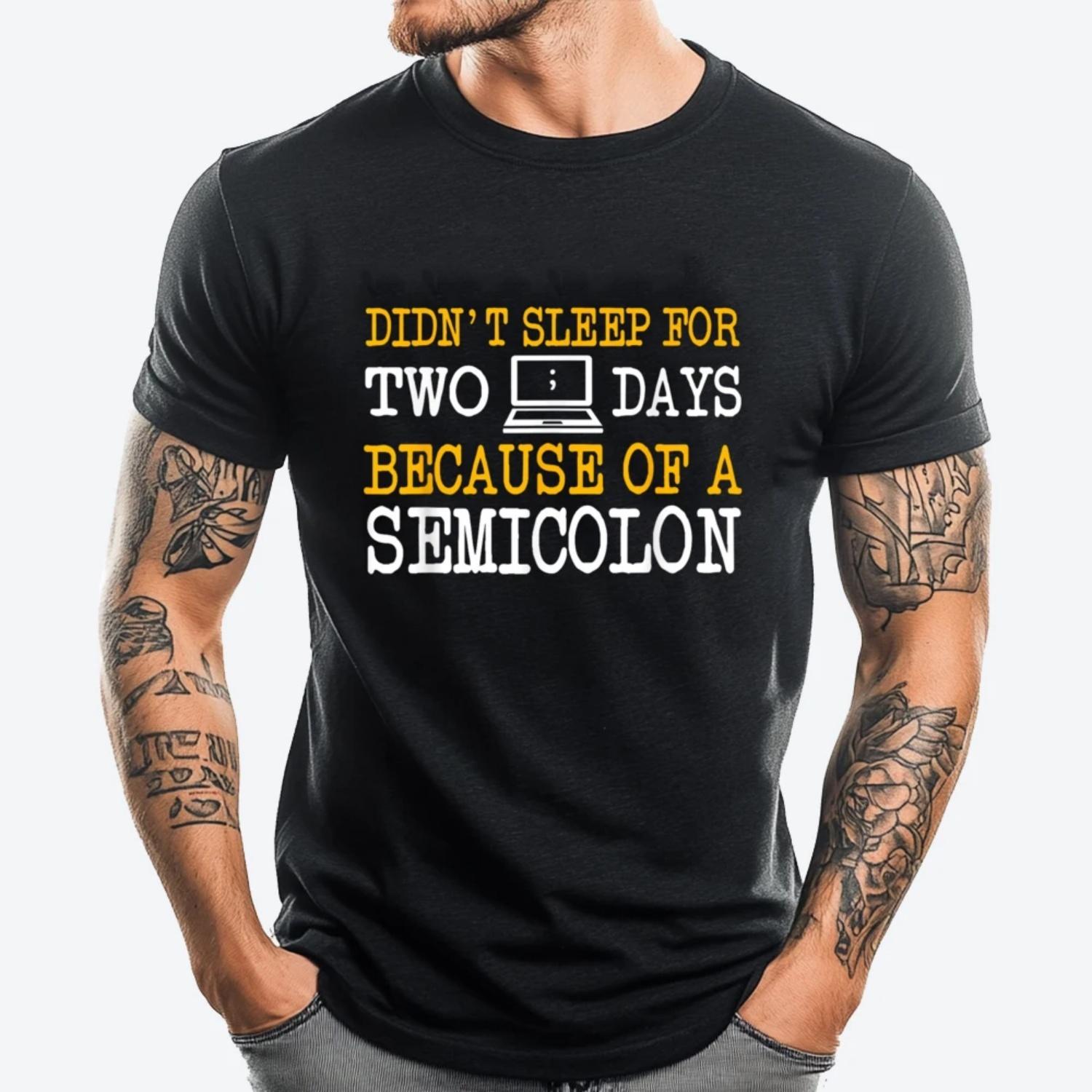 Programmer Coder Computer Software Engineer Web Developer Funny Shirt Male Anime T Shirts Graphic Cotton Short Sleeve S чёрный