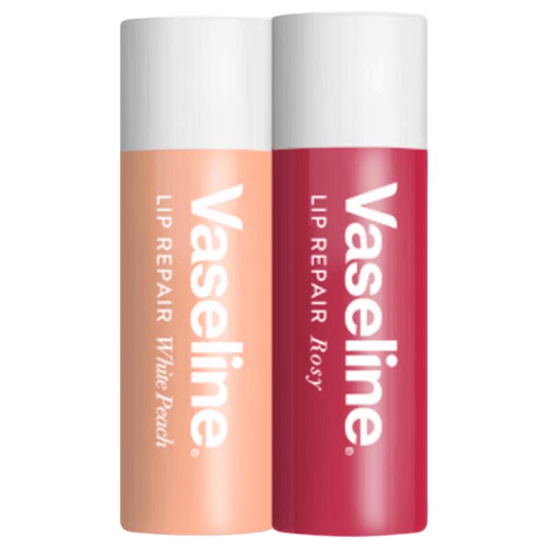 Vaseline Lip Balm Set - White Peach & Rose