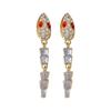 "Vintage Silver Needle Diamond Snake Earrings for Women – Light Luxury, High-End Style"