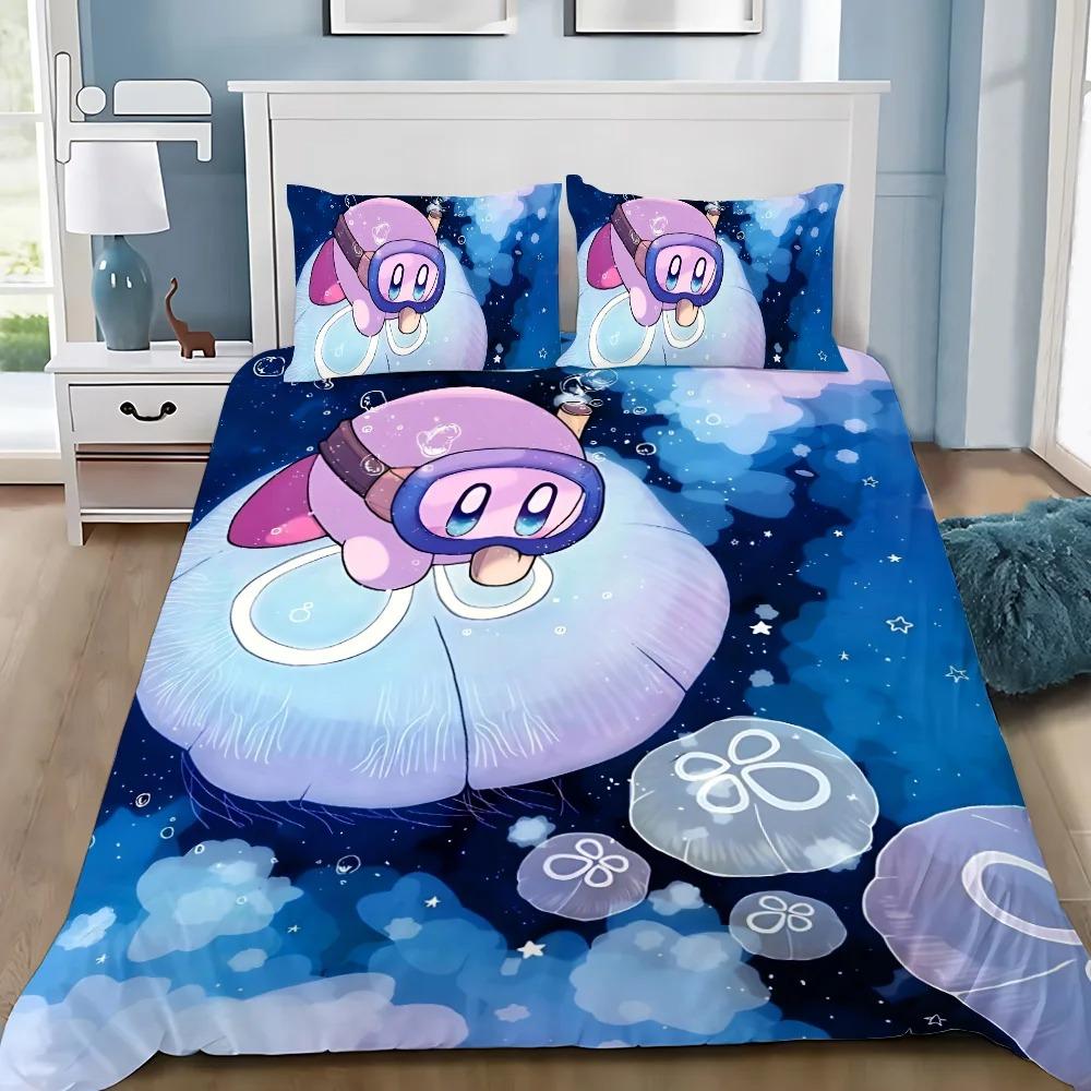 Duvet Cover Kirbys Star Allies 3D Exquisite Game Anime Digital Printing Bedding Set Comforter Bed Youth Home Decor Kids Boy Gift