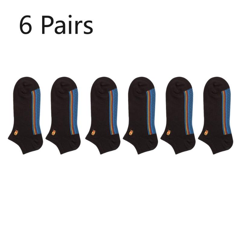 

6 пар мужских носков, не вызывающих запаха, влагоотводящих, не линяющих, невидимых носков, хлопковых носков с вышивкой, дышащих носков, летних носков-лодочек 6 pairs