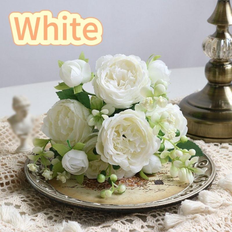 

1/2/4pcs Artificial Flowers Peony Bouquet Home Outdoor Vase Decoration Fake Wedding Holiday Party Decoration Ornament 1pcs