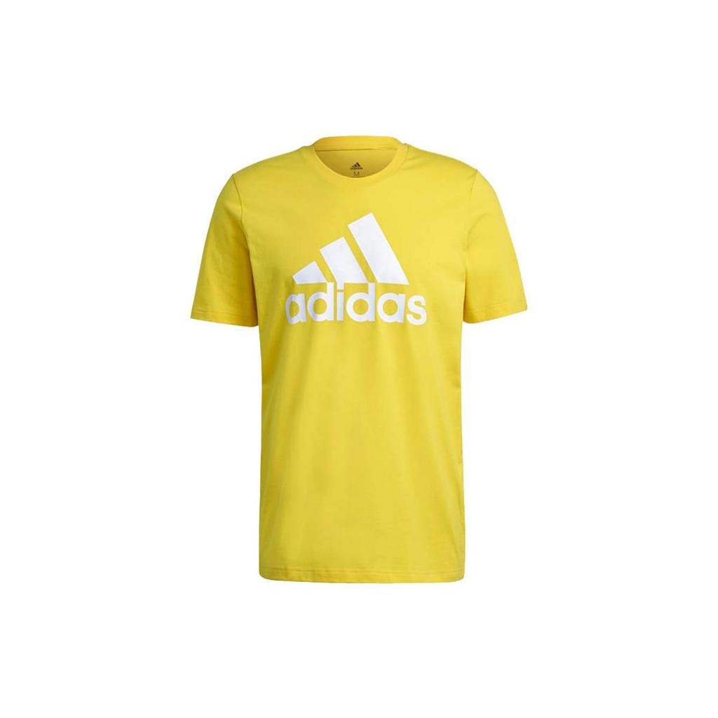 Adidas T Shirts Men's Yellow Crew Neck Moderate GM3248